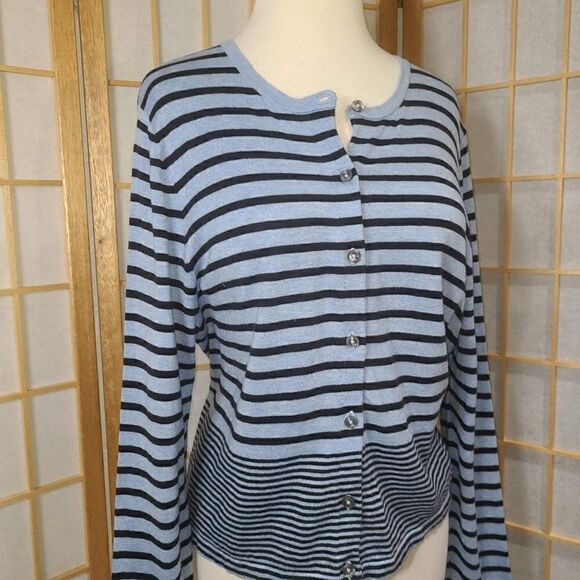 J.āJillāLgāPetĀ StripedāCardigan - Picture 7 of 14